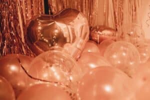 Christmas crackers on the table.