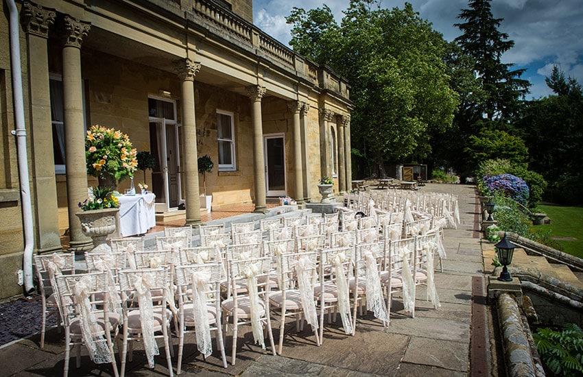 South Facing Terrace Wedding at Salomons Estate