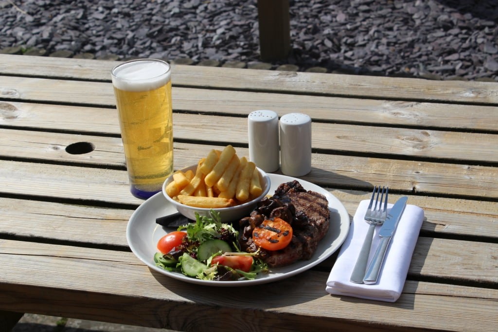 Main course and beer