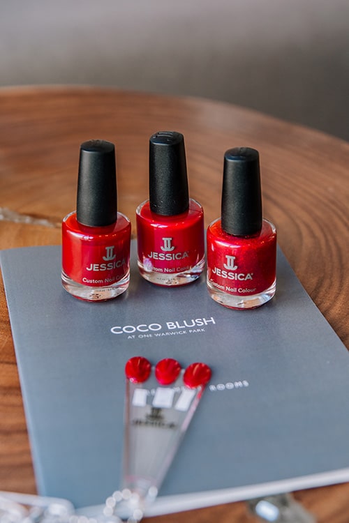 Three shades of red Jessica nail polish