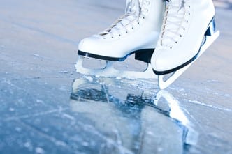 Ice Skates on Ice