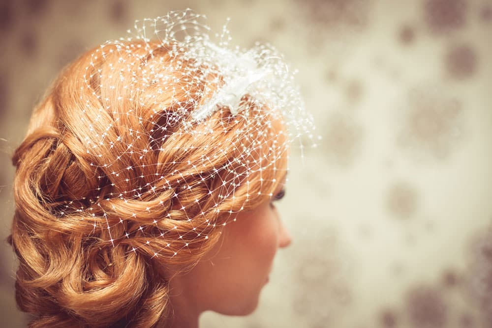 Woman with nice hairstyle and sparkles