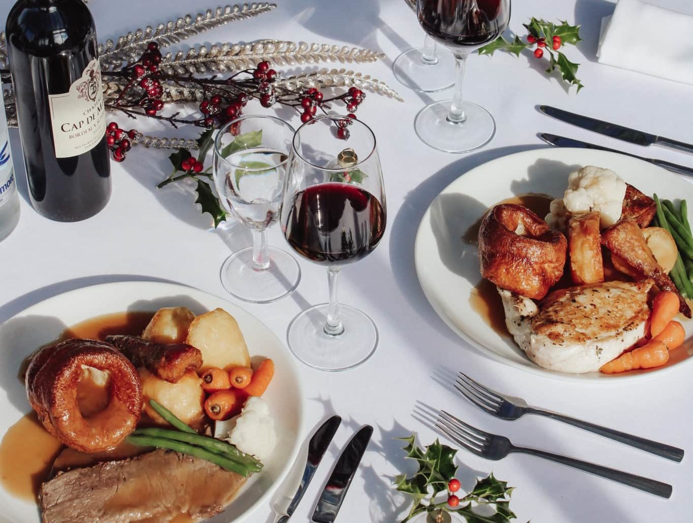 Christmas themed sunday roast