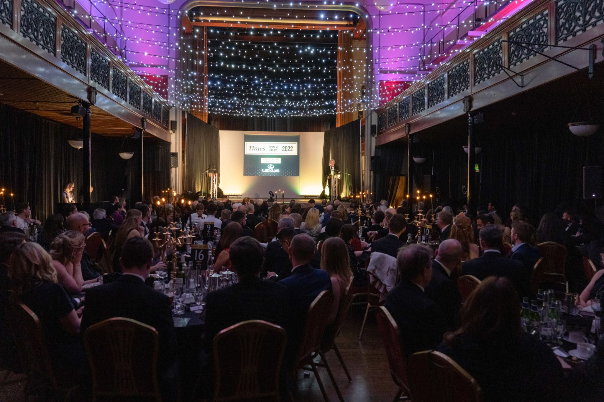 Crowd sitting down during Times Business Awards