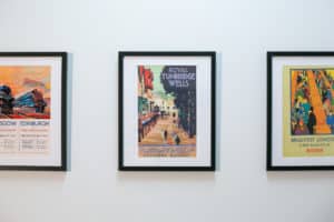 Vintage images tourist posters framed