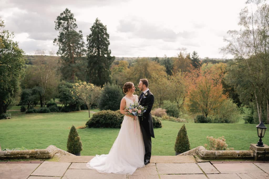 Couple Looking at each other at salomons estate