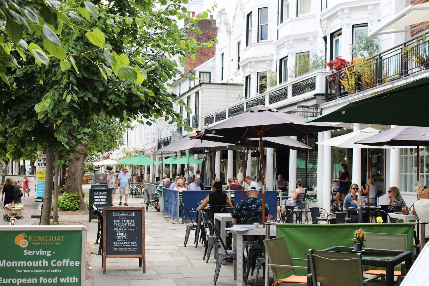 People having coffee at the pantiles