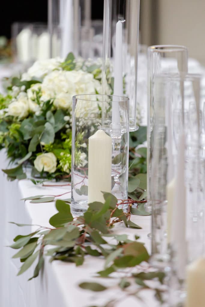 Candle & Flower Arrangement