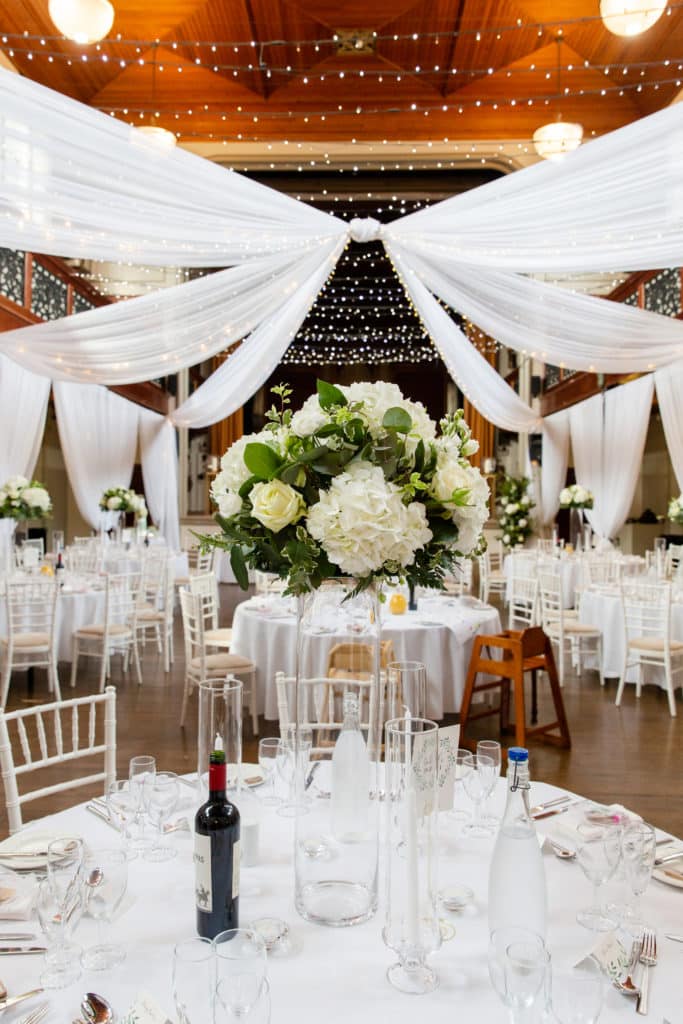 Tall Table Centrepiece with big flower arrangement